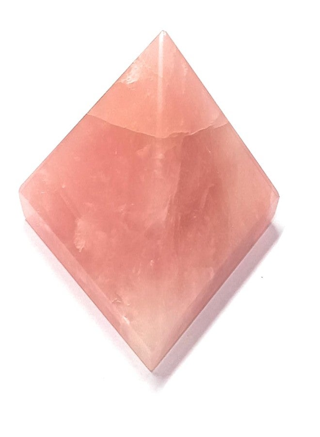 rocksmins Feng Shui Pink Rose Quartz Crystal Pyramid 40-50 MM Natural Stone Pyramid for Reiki Healing Crystal Healing Vastu Positive Energy Meditation Home Decor Office Desk Study Table Showpiece - Image 2
